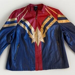 Ms. Marvel’Her Universe’ Faux Leather Jacket  2X~Must have for any Ms.Marvel Fan